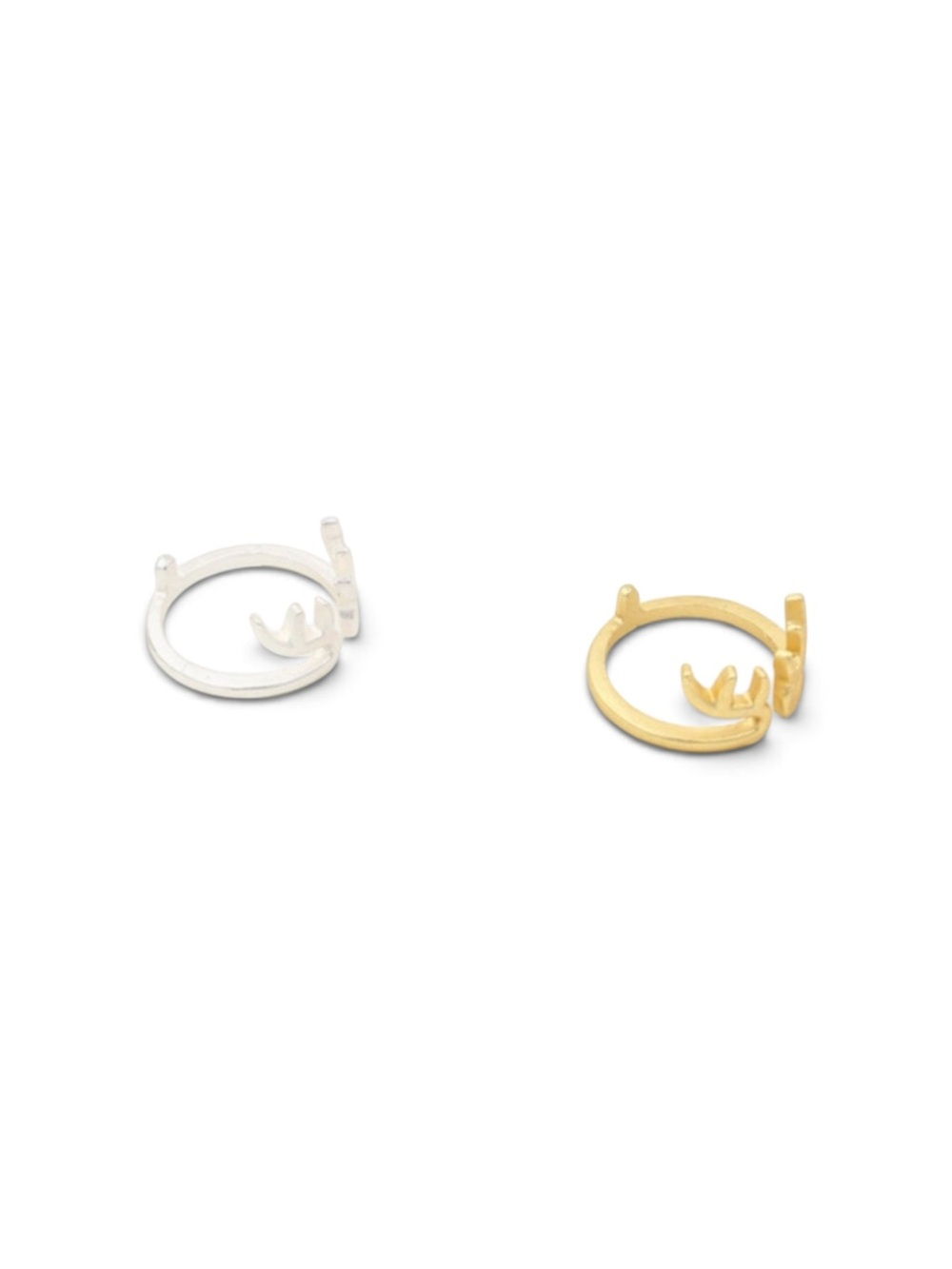 BOUTIQUE Gold or Silver Deer Antlers Ring Band - Picture 9 of 13
